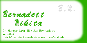 bernadett mikita business card